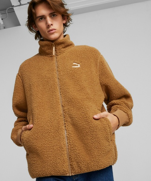PUMA（プーマ） ジップアップブルゾン MEDIUM タン メンズ : ZOZOTOWN