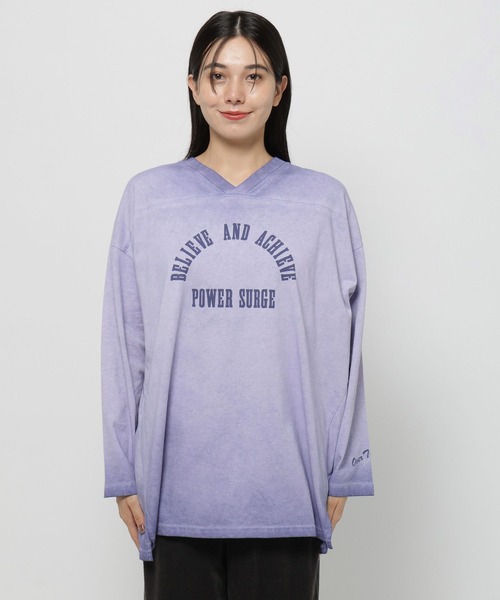 niko and…（ニコアンド） tシャツ フットボールフェードチュニックT