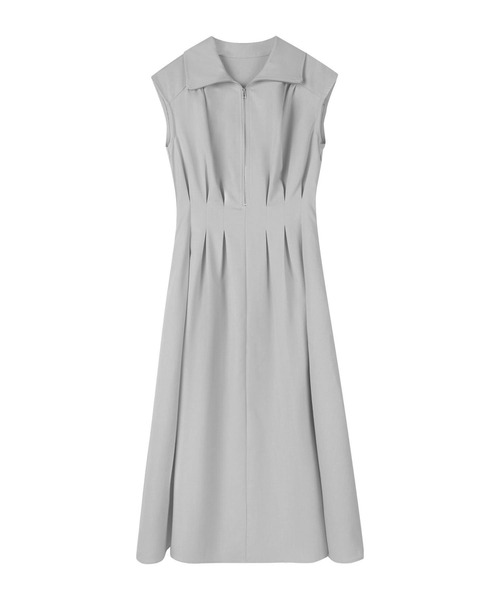 「SAISON DE PAPILLON」 半袖ワンピース S グレー レディース_画像2