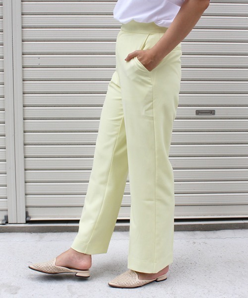「MODE ROBE」 スラックス S イエロー レディース_画像3