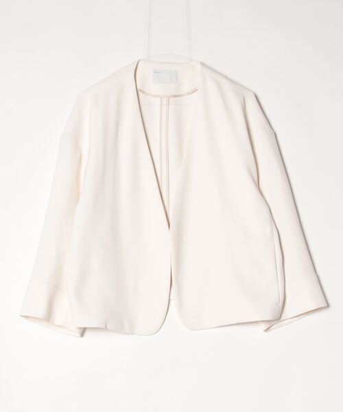 NOBLE ノーカラージャケット38 NOBLE 「NOBLE」 ノーカラージャケット 38 ベージュ レディース