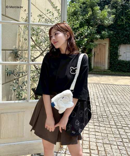 MIIA（ミーア） tシャツ miffy バックプリントTシャツ(ナインチェ