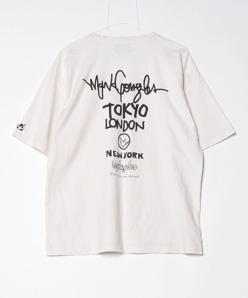「Mark Gonzales」 刺繍半袖Tシャツ M ホワイト メンズ_画像2