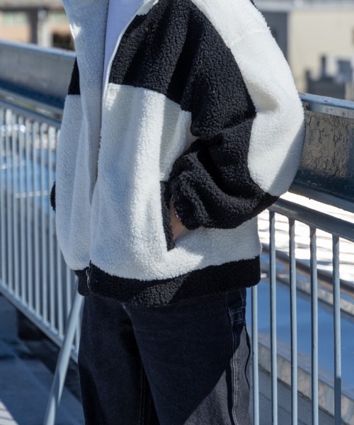 「NYLAUS」 ブルゾン L ベージュ メンズ_画像6