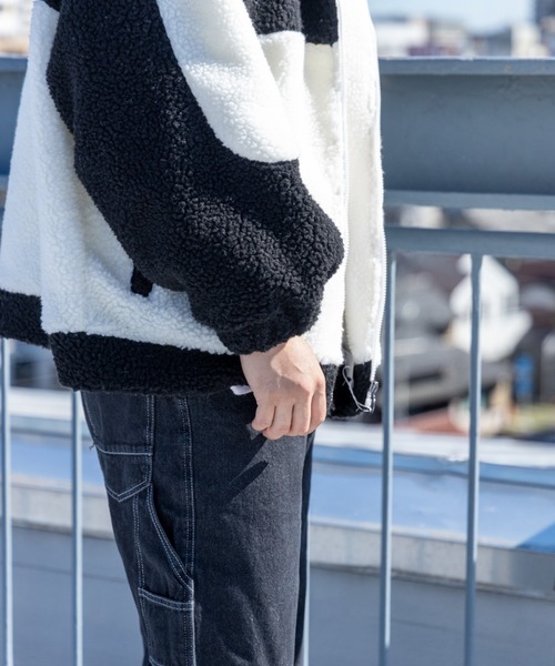 「NYLAUS」 ブルゾン L ベージュ メンズ_画像8