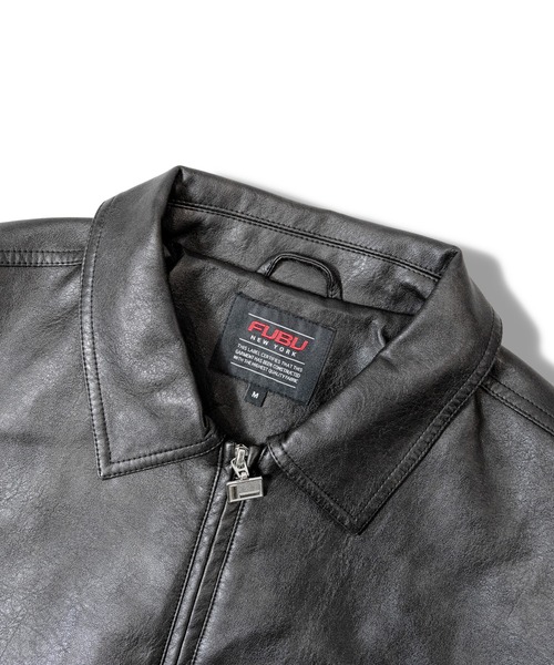 FUBU（フブ） 革ジャン ライダース FUBU-Faux Leather Studs Patch