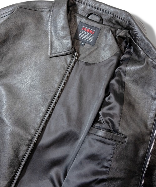 FUBU（フブ） 革ジャン ライダース FUBU-Faux Leather Studs Patch