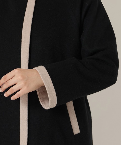 Rose Tiara（ローズティアラ） コート アウター フード付き配色切替え