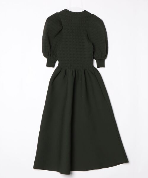 「SEVEN TEN」 ボーダー柄半袖ワンピース S グリーン レディース_画像2