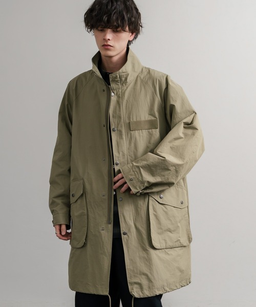 Audience オーディエンス 綿ナイロン 高密度ポプリン M-90 スタンドモッズコート ( aud7355 ) スウェーデン軍 M90 モッズコート 撥水 ミリタリーコート スタンドモッズコート 軽量アウター メンズアウター ジャケット ロング タウンユース 春アウター 秋アウター 冬 Audience（オーディエンス） モッズコート コート 綿ナイロン高密度