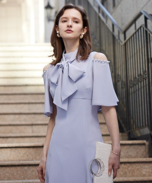 「AND COUTURE」 半袖ワンピース MEDIUM オレンジ レディース_画像4