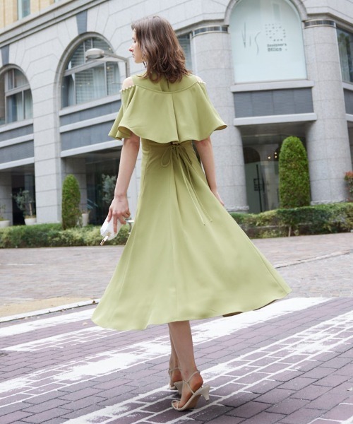 「AND COUTURE」 半袖ワンピース MEDIUM オレンジ レディース_画像7