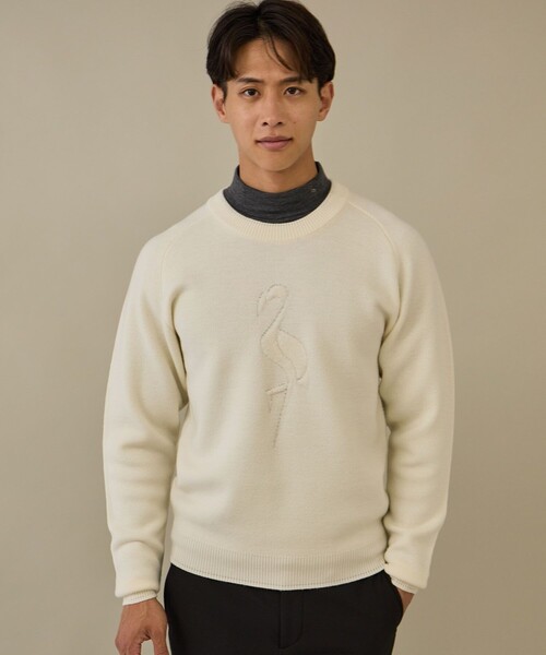 JUN&ROPE'（ジュンアンドロペ） セーター ニット 「NOIR」フラミンゴ