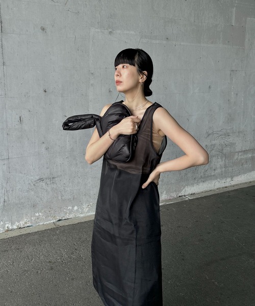 「y/m by RIKA」 ノースリーブワンピース FREE ブラック レディース_画像3