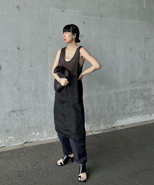 「y/m by RIKA」 ノースリーブワンピース FREE ブラック レディース_画像4