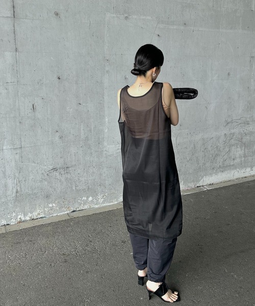 「y/m by RIKA」 ノースリーブワンピース FREE ブラック レディース_画像9