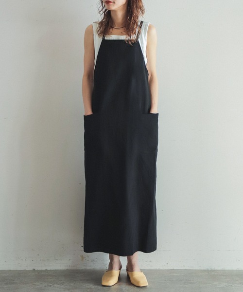 「FIL DE FER」 サロペットスカート FREE ブラック レディース_画像2