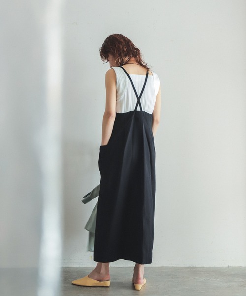 「FIL DE FER」 サロペットスカート FREE ブラック レディース_画像5