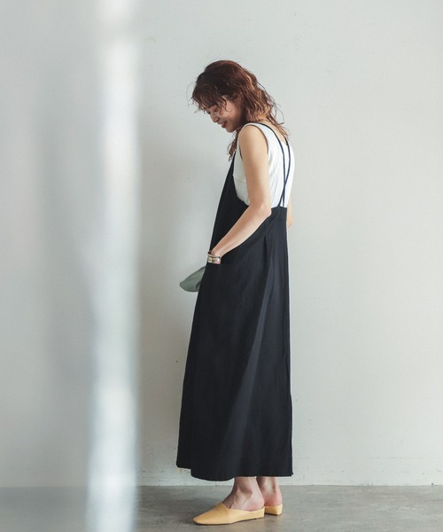 「FIL DE FER」 サロペットスカート FREE ブラック レディース_画像6