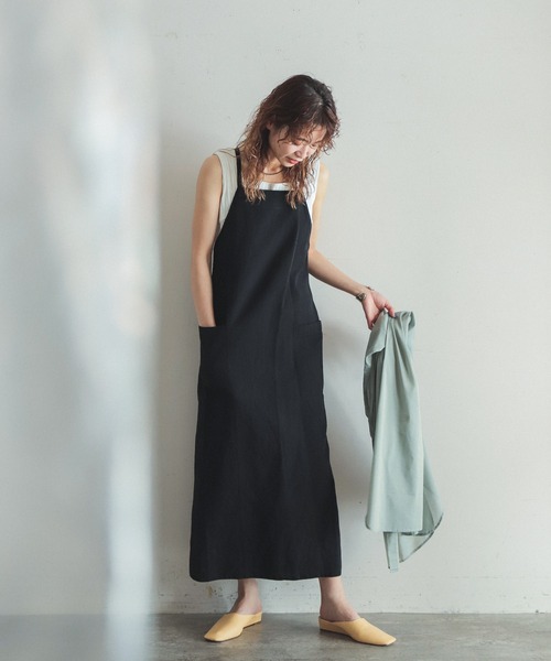 「FIL DE FER」 サロペットスカート FREE ブラック レディース_画像7