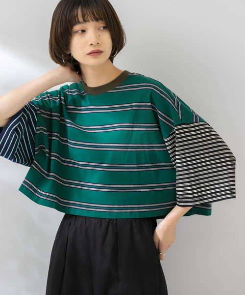 「KBF」 7分袖カットソー ONE ベージュ レディース_画像4