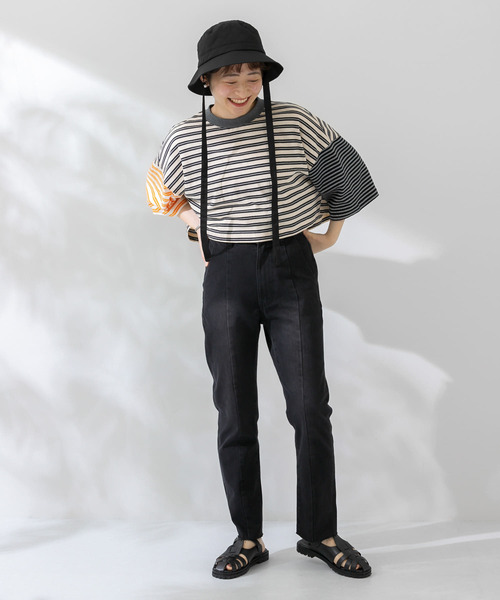 「KBF」 7分袖カットソー ONE ベージュ レディース_画像8