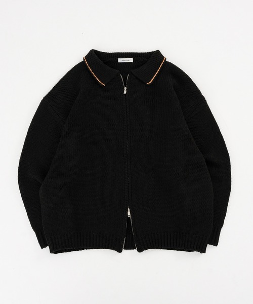 「Adoon plain」 ニットカーディガン MEDIUM アイボリー メンズ_画像2