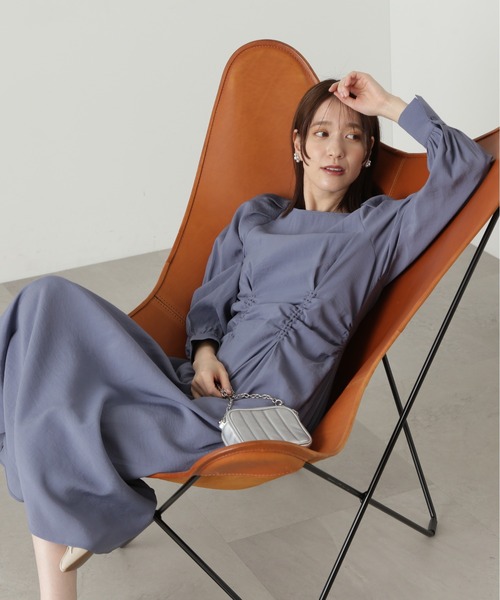 「N.（N. Natural Beauty Basic）」 長袖ワンピース SMALL ベージュ レディース_画像4