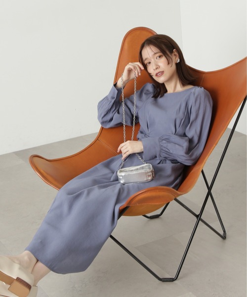 「N.（N. Natural Beauty Basic）」 長袖ワンピース SMALL ベージュ レディース_画像6