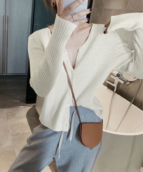 「Amulet」 ニットカーディガン FREE ホワイト レディース_画像3