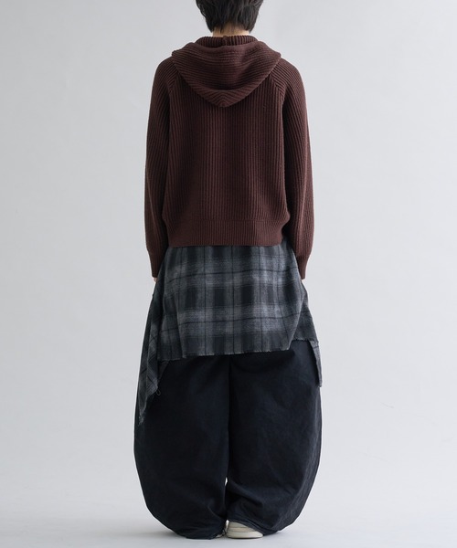 EPNK ビーズコード ニット ジップフーディ セーター ニット Beads Cord Knit Zip Hoodie / ビーズコード ジップ