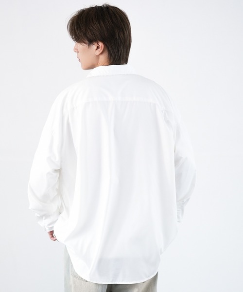 【新品　未使用】BAYCREW'S ホワイト 長袖シャツ フリーサイズ En serio TOKYO シャツ 「NULL」無地長袖シャツ メンズ レディース