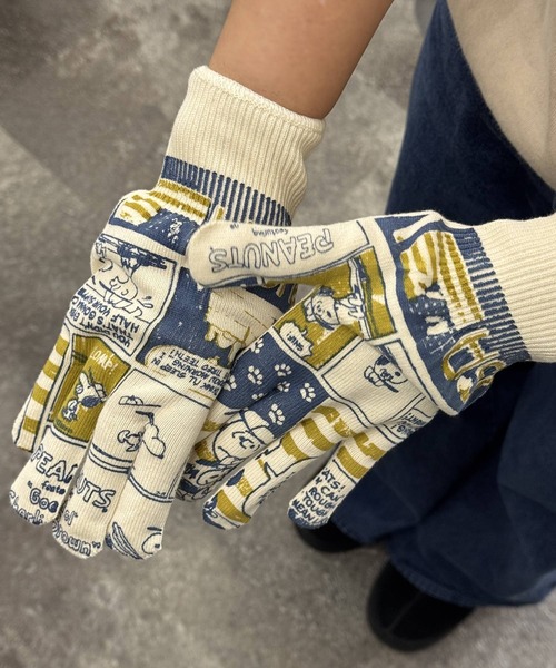 free people 手袋ロンググローブ ウール　ネイティブ編みvintage SNOOPY×OLD BETTY'S 手袋 スヌーピー「SNOOPY」Gardening Glove