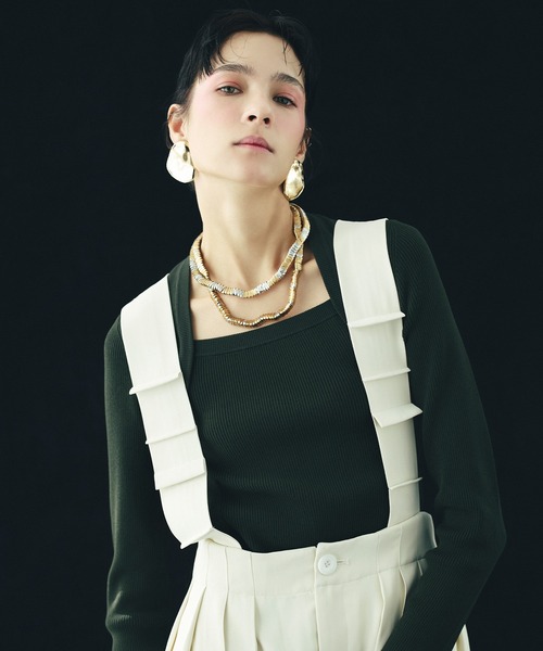 OMMO（オーエムエムオー） パンツ TUCK SHOULDER BELT PT レディース 
