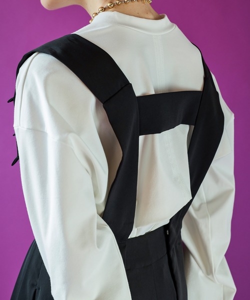 OMMO（オーエムエムオー） パンツ TUCK SHOULDER BELT PT レディース