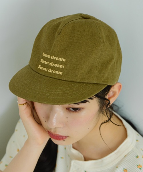 「eLur」 キャップ FREE ワインレッド レディース_画像7