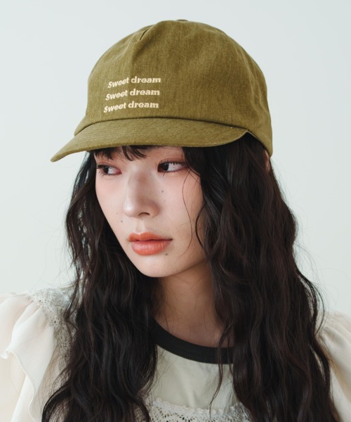 「eLur」 キャップ FREE ワインレッド レディース_画像8