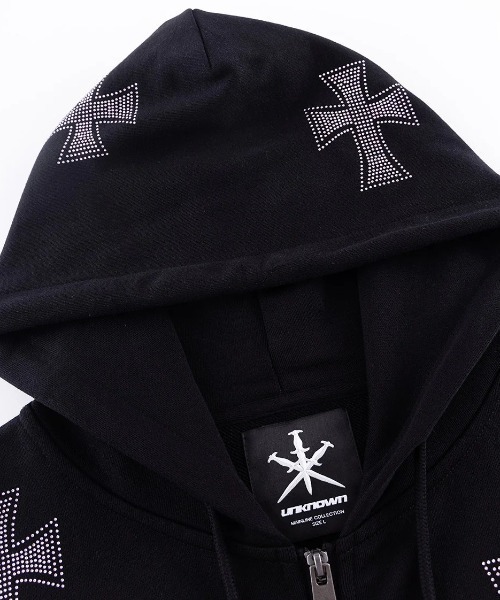 unknown パーカー　L 黒 UNKNOWN LONDON（アンノウンロンドン） パーカー メンズ レディース