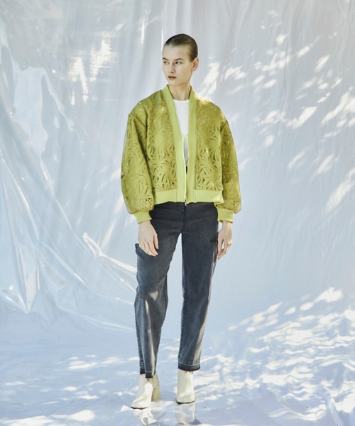 「AULA AILA」 ブルゾン 0 ライム レディース_画像7