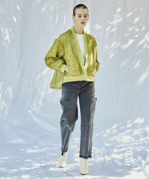 「AULA AILA」 ブルゾン 0 ライム レディース_画像9