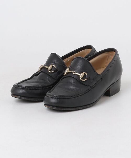 GUCCI ブラック ローファー GUCCI（グッチ） ホースビット ローファー 34 ブラック レディース