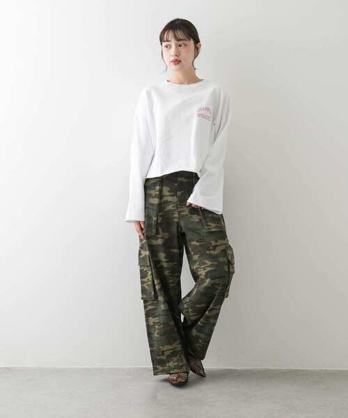 「SENSE OF PLACE by URBAN RESEARCH」 カーゴパンツ MEDIUM ネイビー レディース_画像3