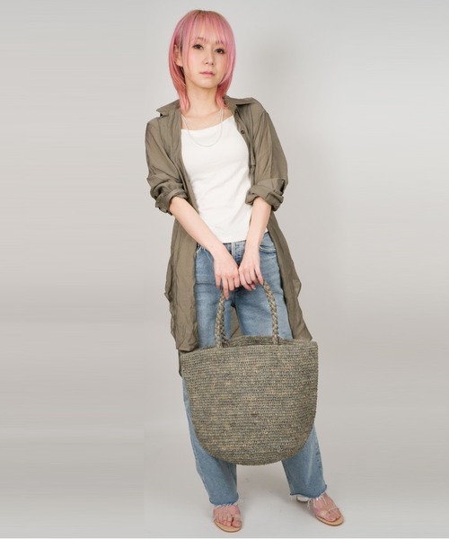 「MADE IN MADA」 かごバッグ FREE スモークピンク レディース_画像3