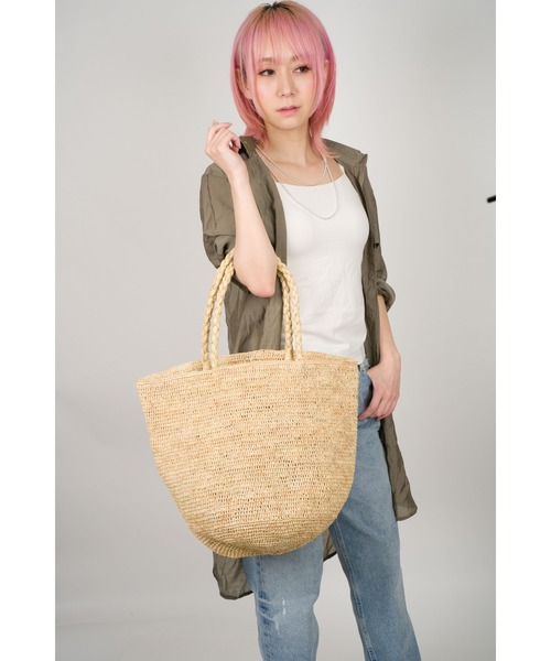 「MADE IN MADA」 かごバッグ FREE スモークピンク レディース_画像5