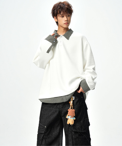 NEOS（KOKUYO） tシャツ 「neos」ポロシャツ メンズ フェイク