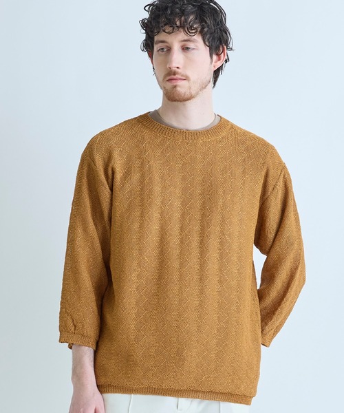 MEN'S BIGI（メンズビギ） セーター ニット 変形アーガイルシアー