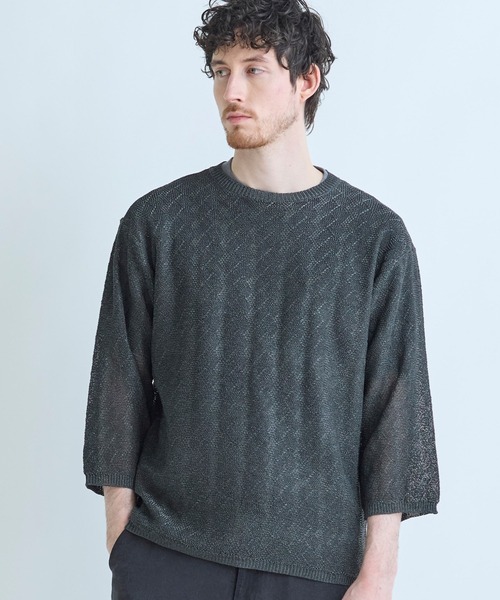 MEN'S BIGI（メンズビギ） セーター ニット 変形アーガイルシアー