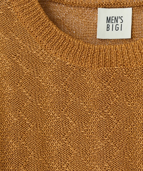 MEN'S BIGI（メンズビギ） セーター ニット 変形アーガイルシアー