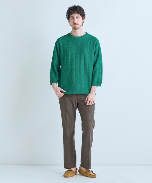 MEN'S BIGI（メンズビギ） セーター ニット 変形アーガイルシアー