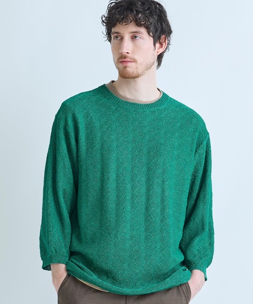 MEN'S BIGI（メンズビギ） セーター ニット 変形アーガイルシアー